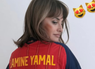 Penélope Cruz posta foto com camisa de Lamine Yamal durante vitória da Espanha na Copa
